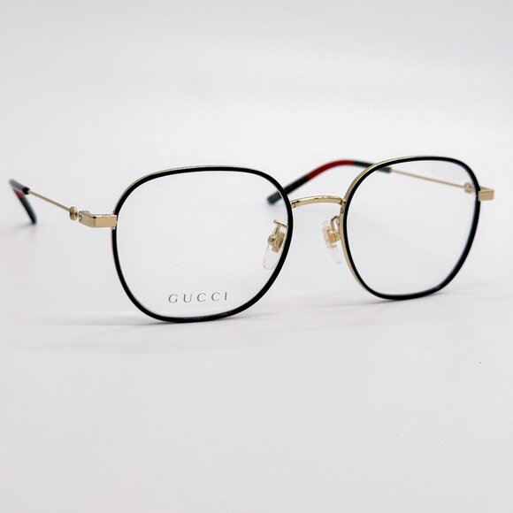 NEW GUCCI EYEGLASSES GG1198OA 001 BLACK/GOLD UNISEX AVIATOR EYEWEAR GUCCI - Picture 6 of 12